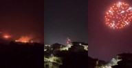 Indignación por un espectáculo de fuegos artificiales en un pueblo de Cáceres con el frente de un incendio a poca distancia