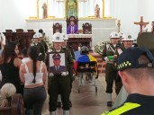 Último adiós al subintendente José Mario Camacho en Aipe, Huila