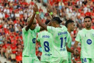 0-2. El Barça gana al descanso a un Mallorca con nueve: Morlanes y Muriqi expulsados