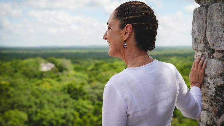 Corredor Biocultural Gran Selva Maya desarrollará a los pueblos originarios: Sheinbaum al visitar Calakmul