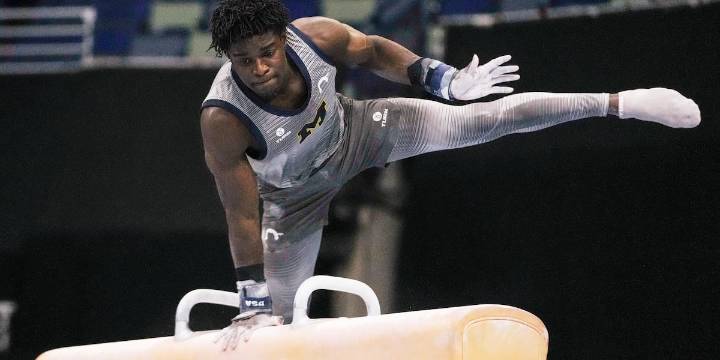 Frederick Richard is taking his fight to make gymnastics ‘cool’ to a new front: His uniform