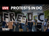LIVE: Protests in DC as Trump visits with federal law enforcement