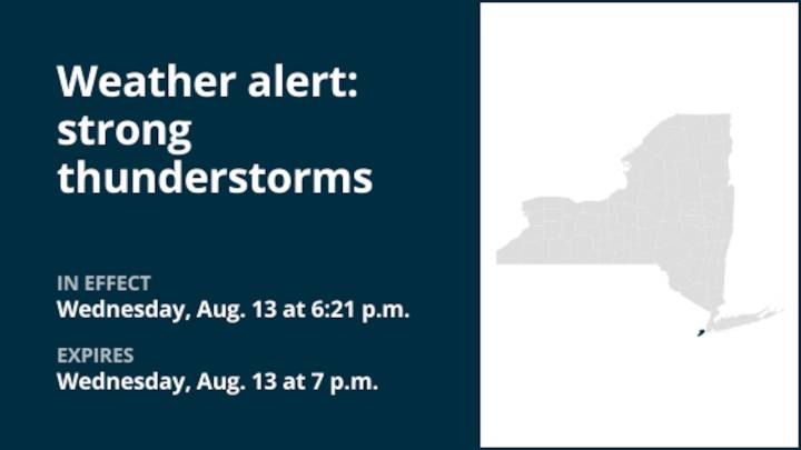 NYC weather: Thunderstorms with pea-sized hail in Staten Island Wednesday – gusts to hit 40 mph