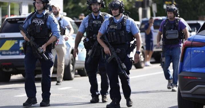 Minneapolis Catholic schoolchildren listened to a prayer, then ducked for cover from gunfire