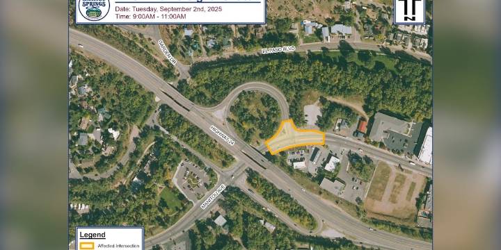Traffic signal at Manitou Springs intersection to temporarily shut down