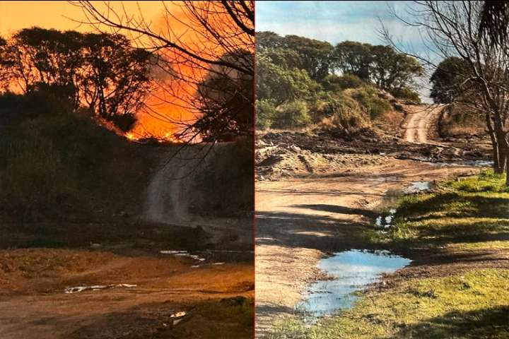 Vecinos reclaman por recurrentes incendios y estado de la calle frente a planta potabilizadora