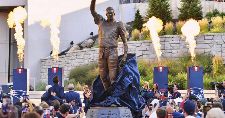 Patriots unveil statue of Tom Brady, QB who led them to 6 Super Bowl wins, before exhibition opener