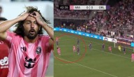 Maximiliano Falcón le "robó" un gol a Lionel Messi y así reaccionó