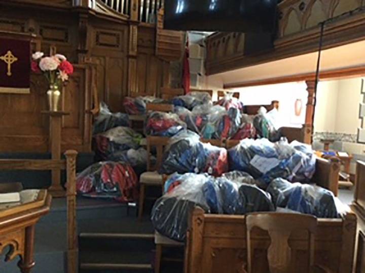 Emergency shipment of free backpacks for students sent to Kincardine