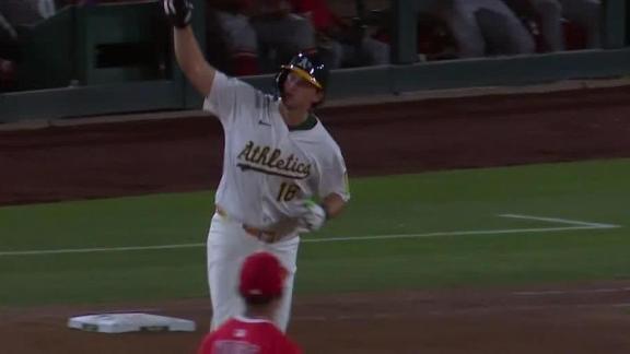 Athletics hit three home runs in 10