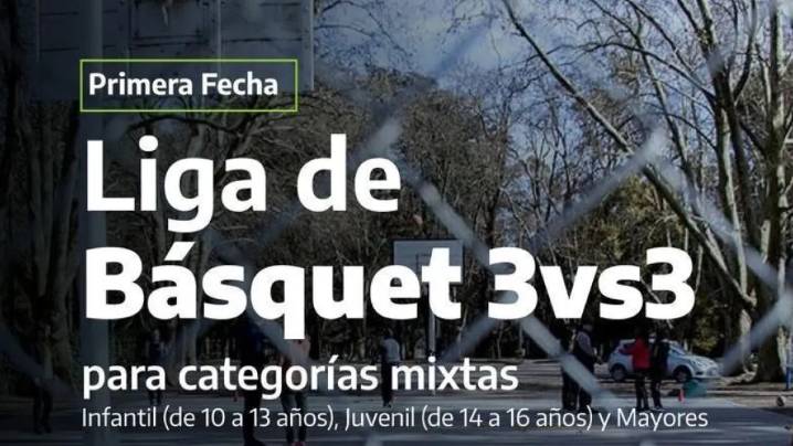 DEPORTES. Tendrá lugar la primera fecha de la Liga de Básquet 3 vs 3
