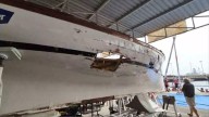 Daños en el bote 'Poeta Tomás Morales' tras encallar en el Concurso Belén María de Vela Latina