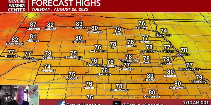 The more comfortable temperatures continue, but better chances for rain will wait until the weekend