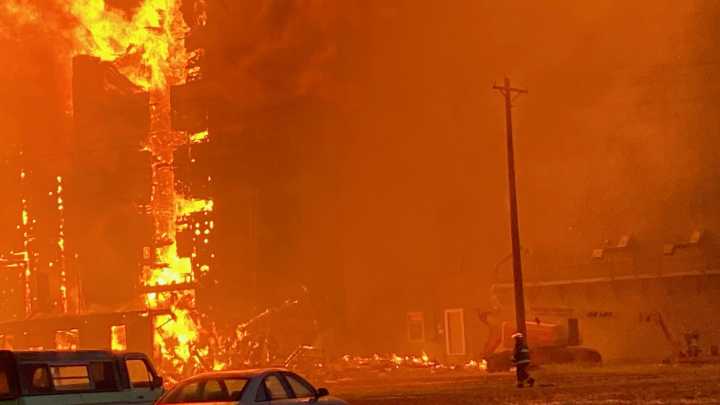 Shelly residents evacuated from homes as massive fire erupts