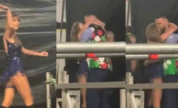 El primer beso público de Taylor Swift y Travis Kelce fue en Argentina: el video que marcó
