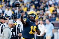Fastballs, lobs and jammed fingers: Michigan receivers adjust to QB Bryce Underwood