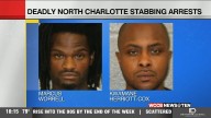 Two men arrested, accused of chasing man from his apartment before fatally stabbing him