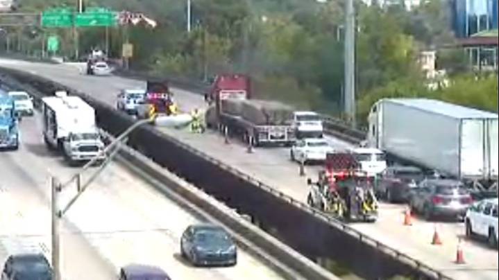 TEAM 2 TRAFFIC: Left lane blocked on I-10 East past Perkins Road, traffic backed up to Port Allen