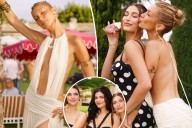 Bella Hadid gives goddess vibes in daring backless gown