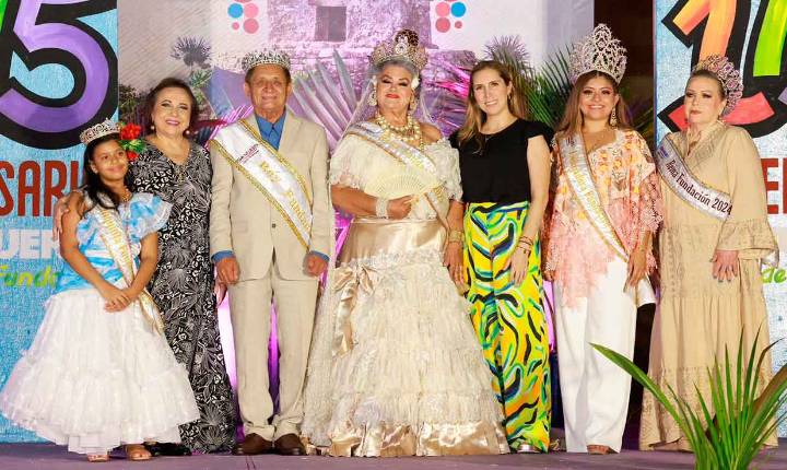 Atenea Gómez Ricalde corona a los Reyes de Fundación 2025 en el marco del 175 Aniversario de la Fundación de Isla Mujeres