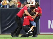 Young fan learns hard way not to go on field at Padres game