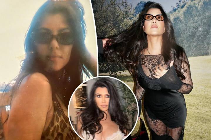 Kourtney Kardashian's sheer top includes some scandalous 'piercings'