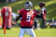 Falcons joint practice report: Michael Penix crisp against Titans, but won't play in game