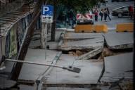 Se forma socavón gigante en el Centro de Tijuana; la obra ya había sido clausurada