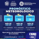 Fin de semana nublado con probabilidad de lluvia el domingo por la noche en la capital