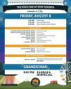 State Fair of West Virginia Schedule for Aug. 8