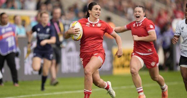 Canada's Julia Schell still smiling after six-try performance at Rugby World Cup