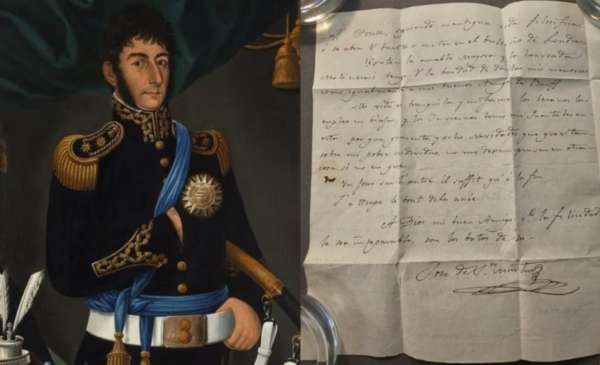 Histórico: encontraron una carta de San Martín que revela la trama de la independencia sudamericana