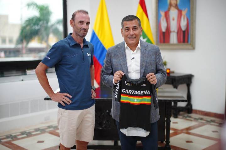 Alejandro Valverde listo para el Reto Movistar Cartagena con 3.000 atletas