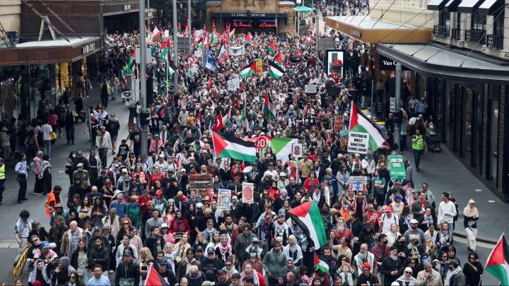 Widespread Protests Held in Australia to Support Palestinians