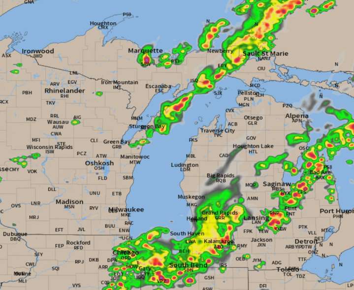 Thunderstorms, less humidity and then a surge of heat all in Michigan’s weather