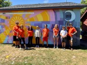 Woodstock campers and counselors paint vibrant new mural