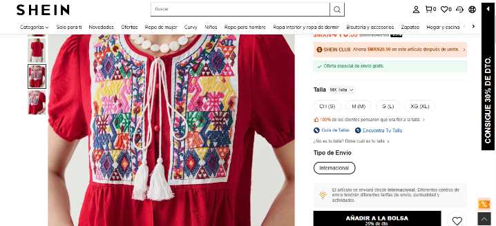 El Gobierno de Oaxaca exige a Shein retirar ropa que copia diseños de trajes tradicionales de la región