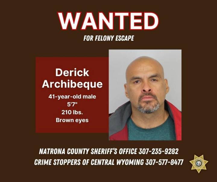 Registered Sex Offender Wanted for Felony Escape from Casper Re