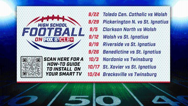 Schedule: FOX 8 CLE+ streaming local high school football game every Friday