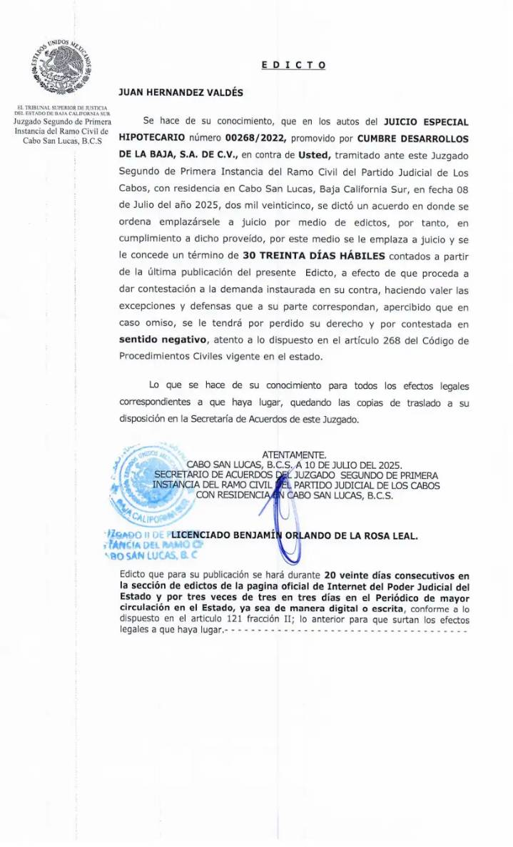 Edicto 00268/2022