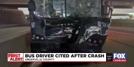 Greyhound bus driver cited after crash with dump truck