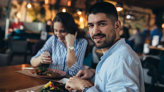 Man shocked expensive restaurant nicer