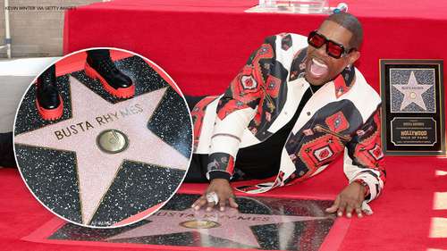 Hip-hop legend Busta Rhymes gets star on Hollywood Walk of Fame