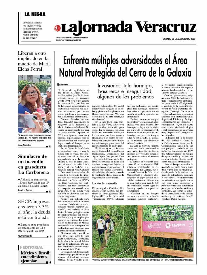 Contraportada del 30 de agosto de 2025