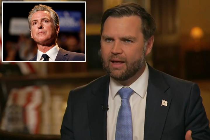 Vance slams Newsom’s efforts to ‘mimic’ Trump