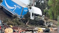 Multiple crashes involving semi-trucks slow traffic across San Diego County