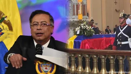 Petro opina sobre los gritos en su contra en el funeral de Miguel Uribe