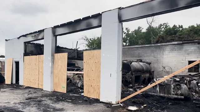 Flames engulf Vine Grove fire station, destroying equipment and trucks