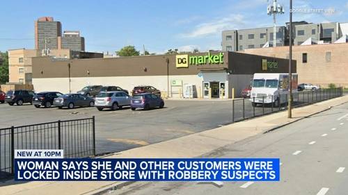 Customers locked inside DG Market on Pershing Road in Bronzeville, Chicago with thieves, woman says