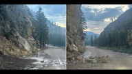 Mud and rock slides affect Salmon River Road